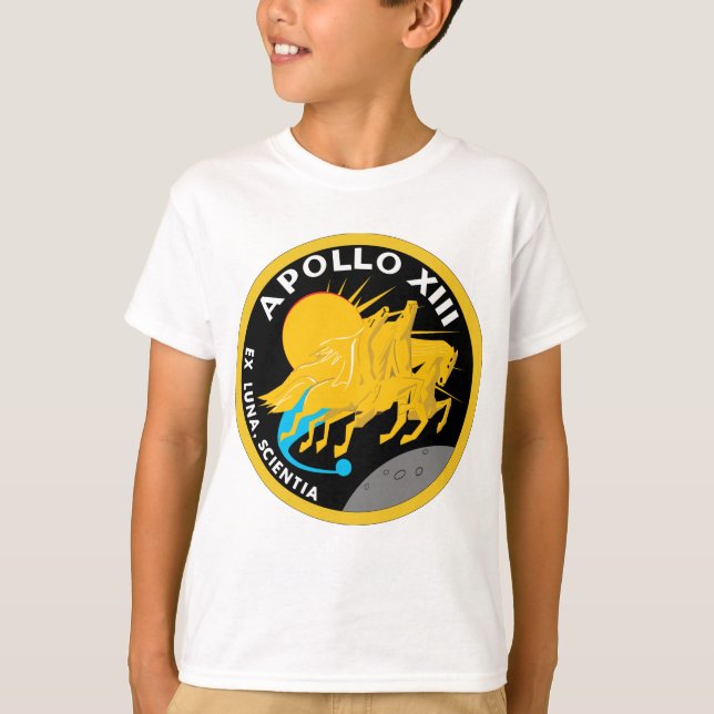 T-shirt Logo du patch de mission Apollo 13 NASA (Devant)