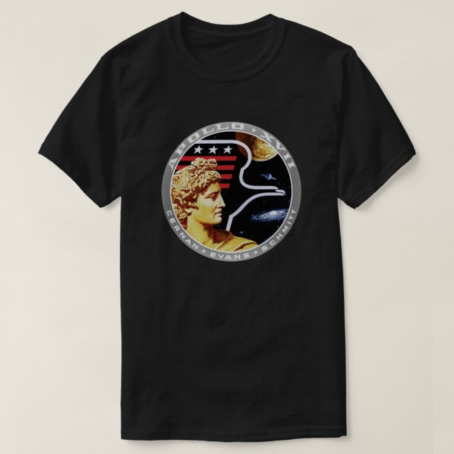 T-shirt Logo du patch de mission Apollo 17 NASA (Design devant)