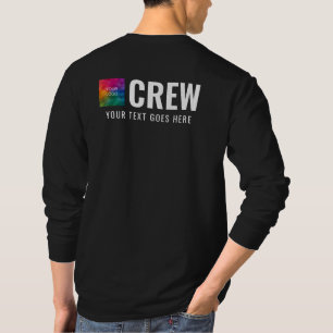 T-shirt Logo du personnel d'équipage Mens Moderne à double