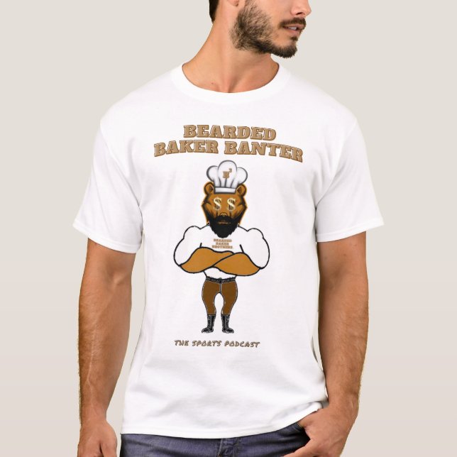 T-shirt Logo du podcast Beared Baker Banter (Devant)