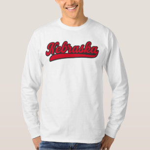 T-shirt Logo du script Nebraska Pride rétro Red State