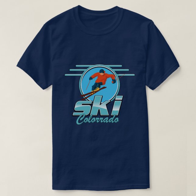 T-shirt logo du ski Colorado (Design devant)