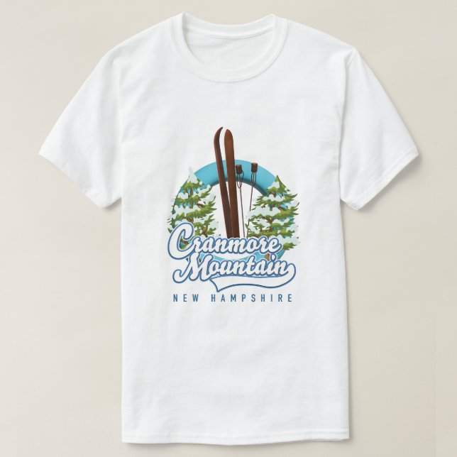 T-shirt Logo du ski du New Hampshire de Cranmore Mountain (Design devant)