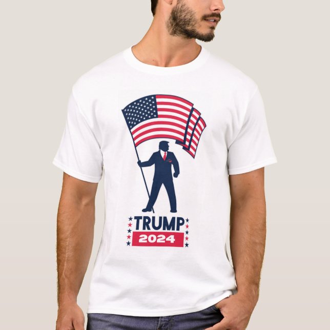 T-shirt Logo électoral 2024 Donald Trump pour le président (Devant)
