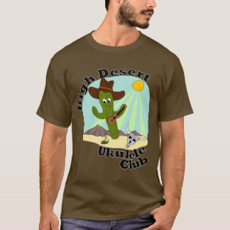 T-shirt Logo élevé de club d'ukulélé de désert