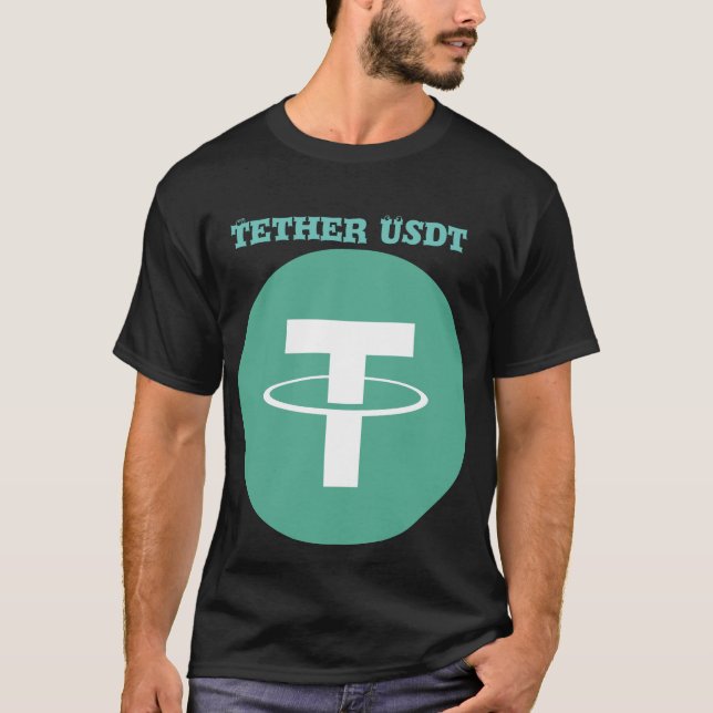 T-shirt logo en crypto-monnaie de l'USDT - Investi (Devant)