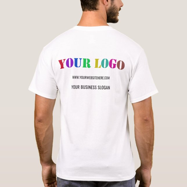 T-shirt Logo Entreprise Personnalisé Texte Entreprise T-Sh (Dos)