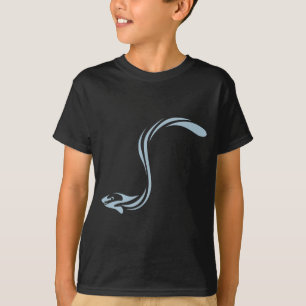 T-shirt Logo frais d'icône de poissons d'anguille