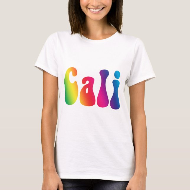 T-shirt Logo Hippie Cali Cravate-Dye California (Devant)