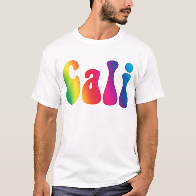T-shirt Logo Hippie Cali Cravate-Dye California (Devant)