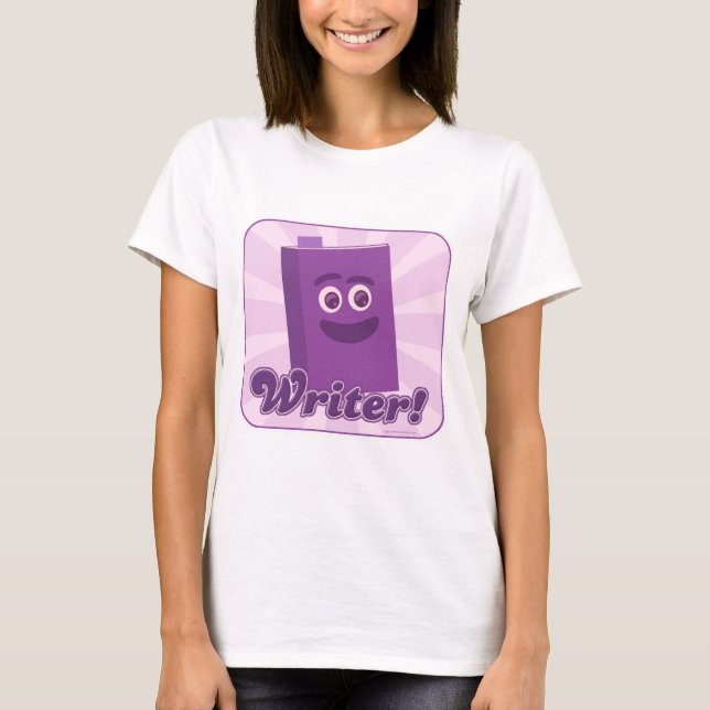 T-shirt Logo illustré de l'auteur de caricatures violettes (Devant)