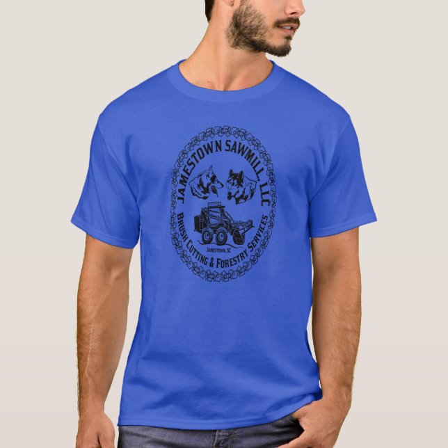 T-shirt Logo Jamestown Sawmill De Deep Royal Men Basic (Devant)