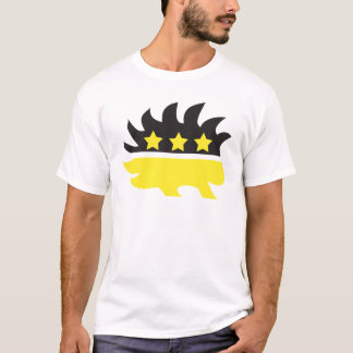 T-shirt Logo libertaire de porc-épic (jaune)