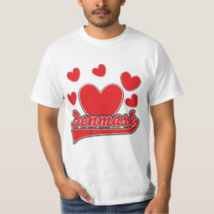 T-shirt Logo Love Denmark style vintage