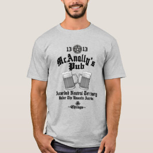 T-shirt Logo noir du pub McAnally