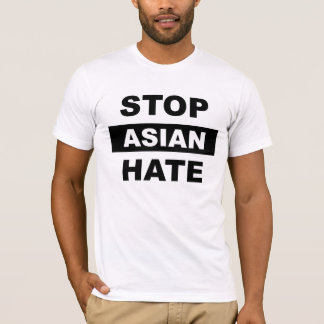 T-shirt Logo noir du slogan contre le racisme et la haine
