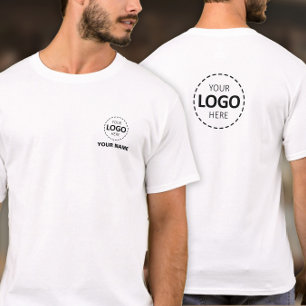 T-shirt Logo & Nom Modèle - Personnel du logo avant et arr