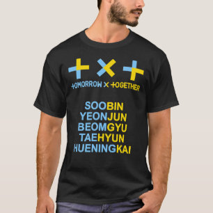 T-shirt LOGO OFFICIEL KPOP TXT ET NOM DU MEMBRE T-S Classi