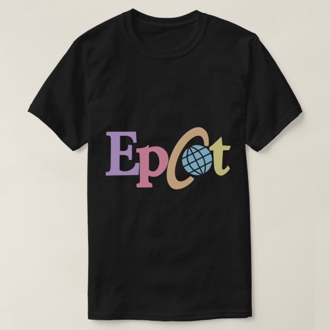 T-shirt Logo Pastel vieux Epcot Sticker (Design devant)