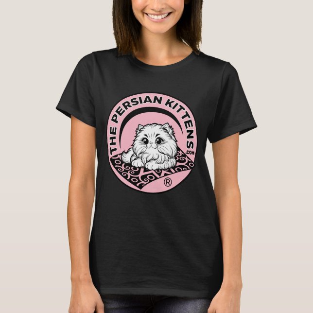 T-shirt Logo Perse Kittens / Pink Bkg (Devant)