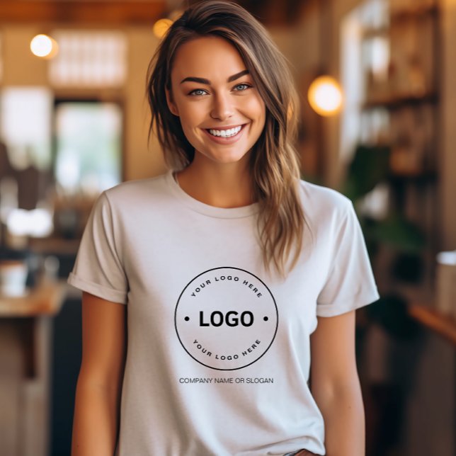 T-shirt Logo personnalisé (Create your own custom logo and slogan business t-shirt by MINTIC DESIGN STUDIO)