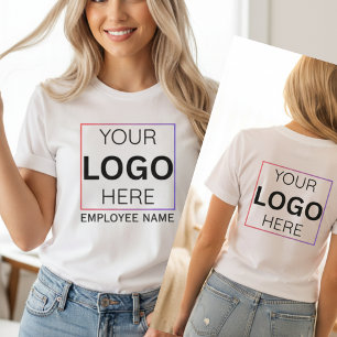 T-shirt Logo personnalisé avec le nom de l'employé   Perso