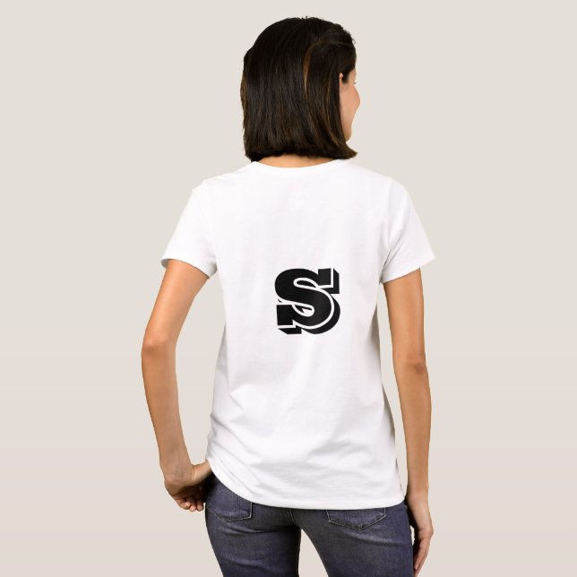 T-shirt Logo personnalisé simple et élégant ici société (Dos entier)