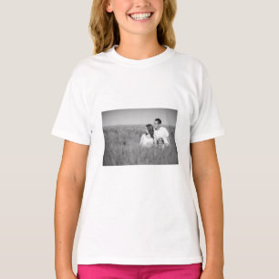T-shirt Logo personnalisé simple et élégant ici société T