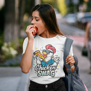 T-shirt Logo Pizza Pecking Poultry