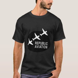 T-shirt Logo Repro de Republic Aviation (Black Ver.) Essen