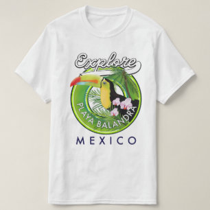 T-shirt Logo rétro de Playa Balandra Mexique