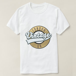 T-shirt Logo rétro Vintage Londres Royaume-Uni.
