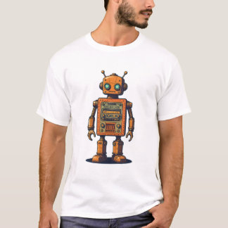 T-shirt Logo Robot Rétro