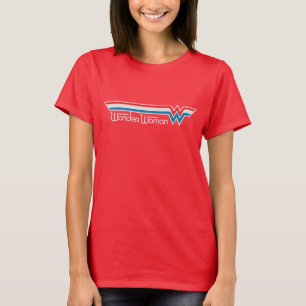 T-shirt Logo rouge blanc et bleu de Wonoman