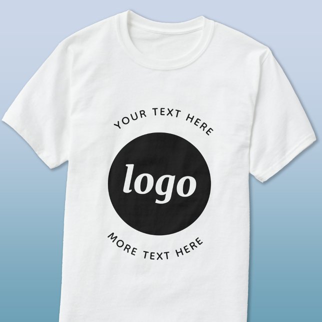 T-shirt Logo Simple Avec Entreprise Texte (Simple logo with text promotional business t-shirt)