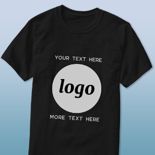 T-shirt Logo Simple Avec Texte Promotionnel D'entreprise