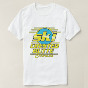 T-shirt Logo ski Crested Butte Colorado années 80