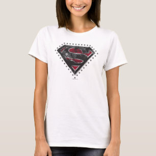 T-shirt Logo super-fille vêtu noir et rouge