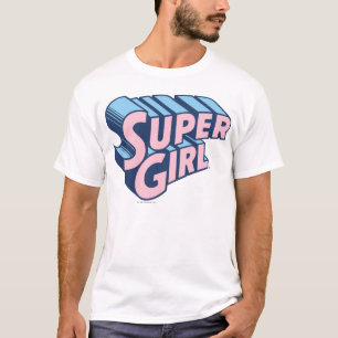 T-shirt Logo Supergirl rose et bleu