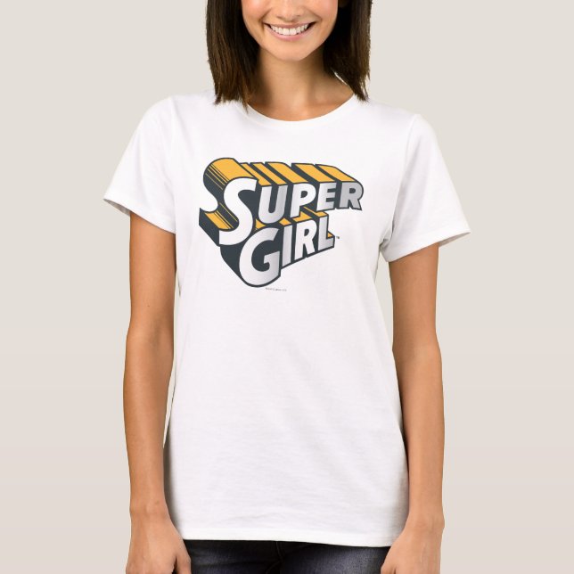 T-shirt Logo Supergirl Silver et Orange (Devant)