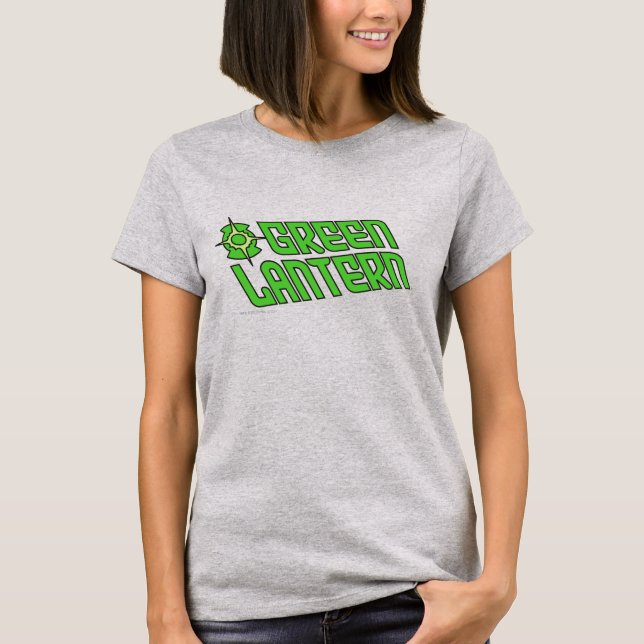 T-shirt Logo vert lanterne rayé (Devant)
