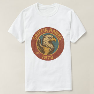 T-shirt Logo vintage Griffin Hawks 1978