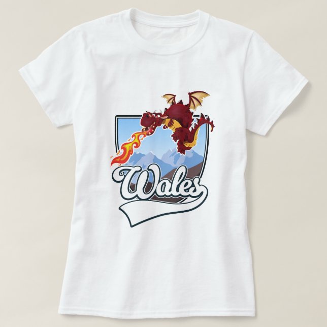 T-shirt logo Wales Dragon (Design devant)