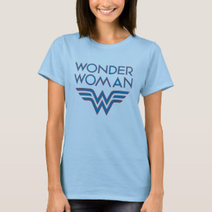 T-shirt Logo Wonder Woman Blue et Red Retro