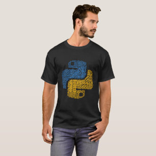 T-shirt Logo Wordcloud de python pour des programmeurs