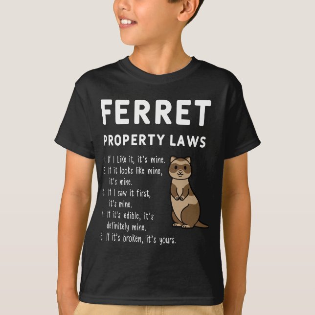 T-shirt Lois Ferret Propriété Cinq Déclarations De Ferrets (Devant)