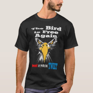 T-shirt L'Oiseau Est À Nouveau Libre Liberté D'Écran 1