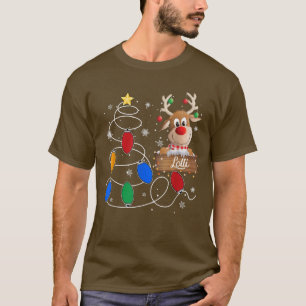 T-shirt Lolli Reindeer Lights Christmas Tree mignonne Chri
