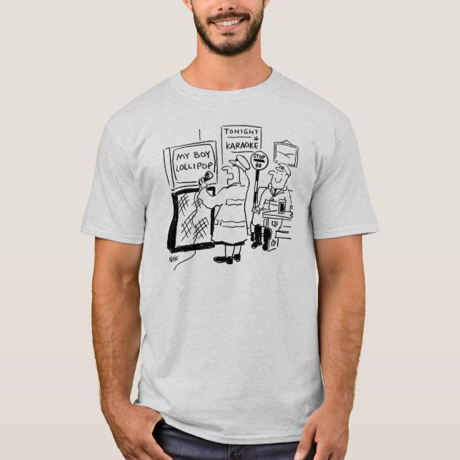 T-shirt Lollipop Homme & Femme Chanter Karaoke (Devant)