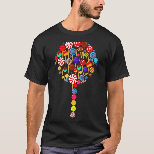 T-shirt Lollipopes comme bonbon Rainbow Sucker Lollipop (Devant)